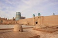 The gate of Kunya Ark Palace and the tandoors in Ichan Kala in Khiva city, Uzbekistan